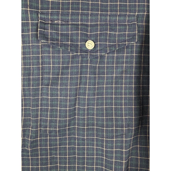 Vintage L.L. Bean Shirt Mens 48 Blue Check Long Sleeve Button Down Made In USA - Picture 3 of 6